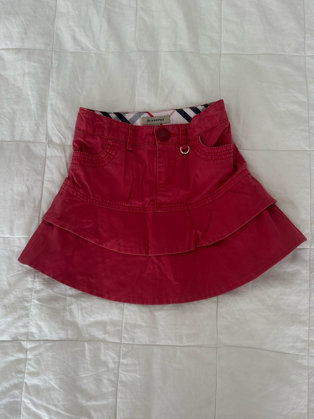 Girl’s Burberry Ruffle Skirt